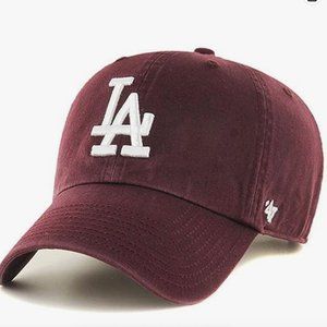Maroon Los Angeles Dodgers Baseball Dad Cap